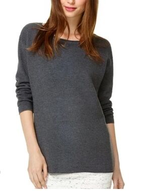 Aritzia Wilfred Linen Blend Blanchard Knit Ribbed 3/4 Sleeve Sweater Size M